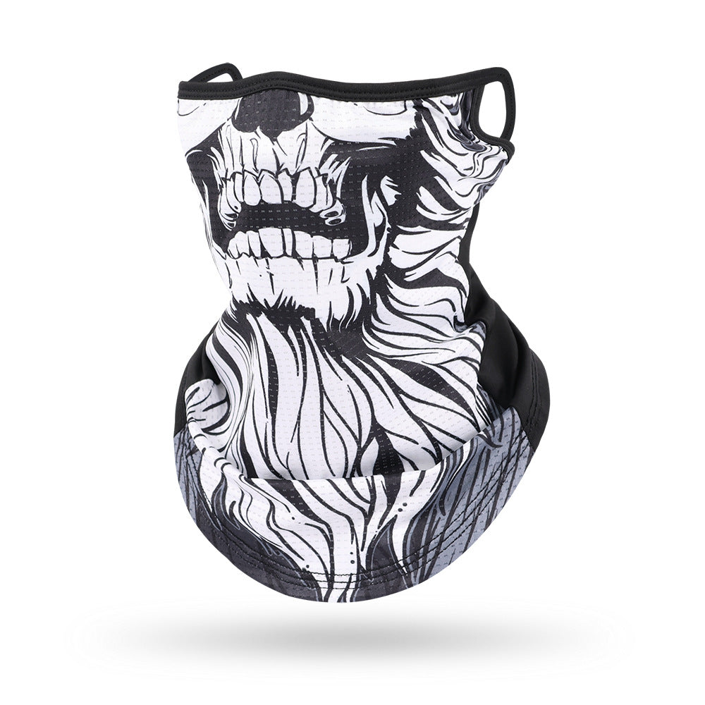 Ice Silk Mesh Ear Hanging Mask Skeleton Outdoor Cycling Mask