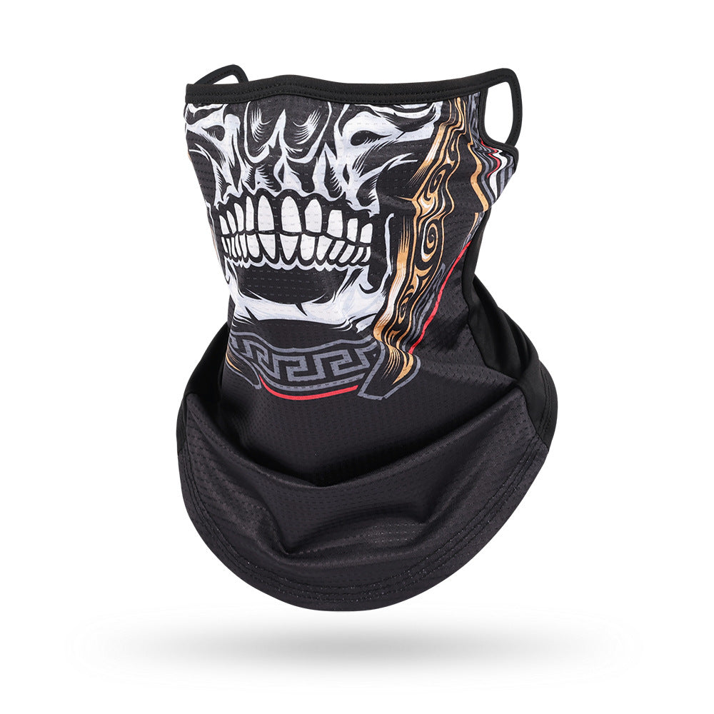 Ice Silk Mesh Ear Hanging Mask Skeleton Outdoor Cycling Mask