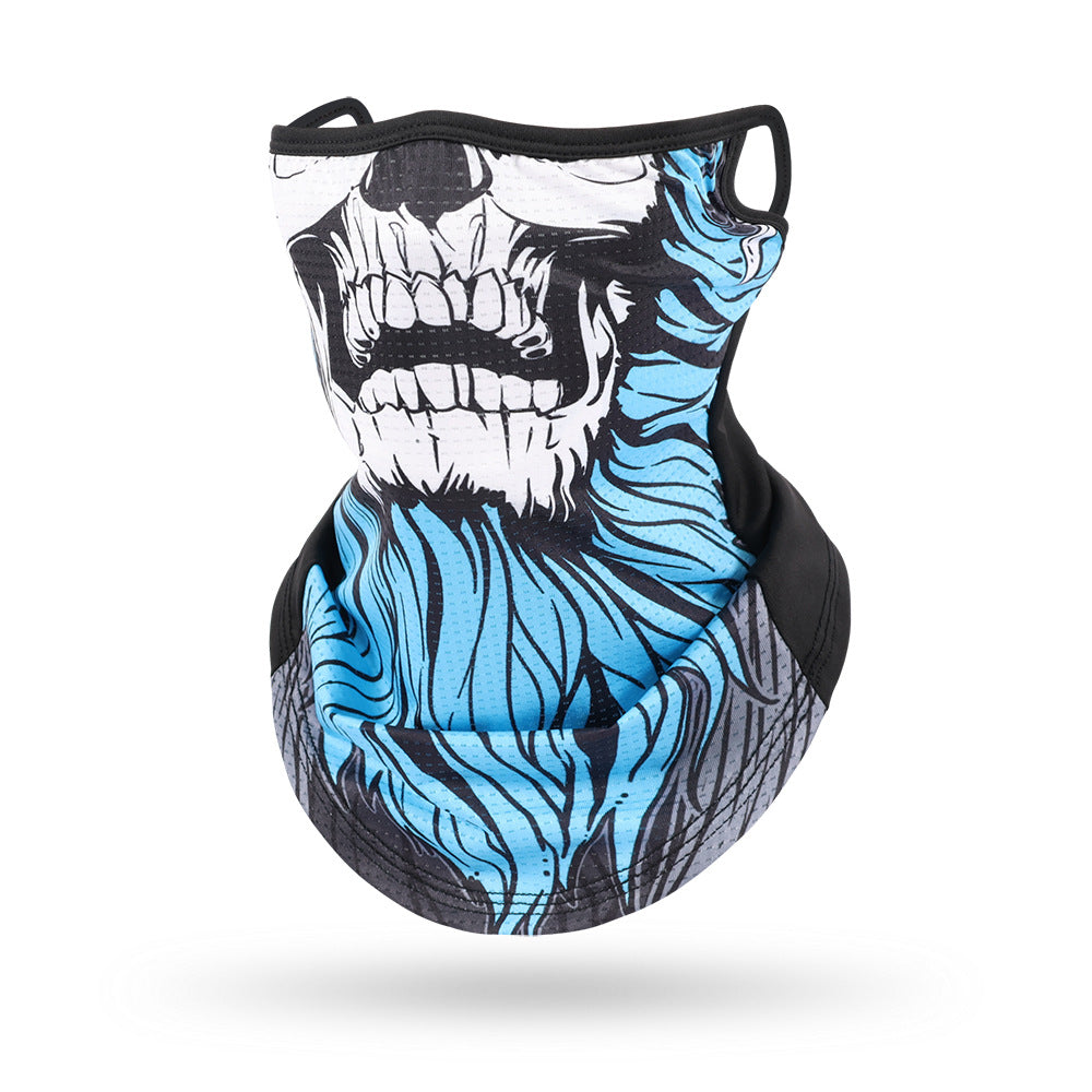 Ice Silk Mesh Ear Hanging Mask Skeleton Outdoor Cycling Mask
