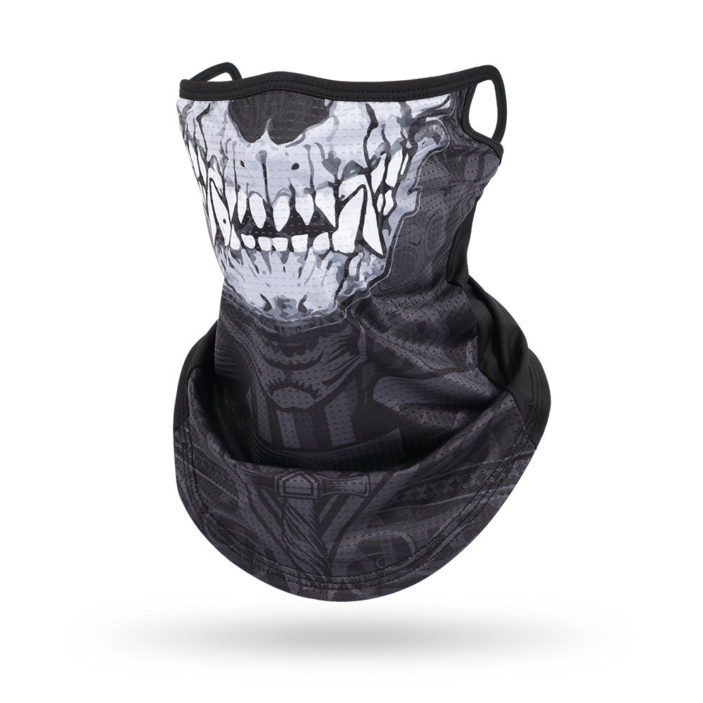 Ice Silk Mesh Ear Hanging Mask Skeleton Outdoor Cycling Mask