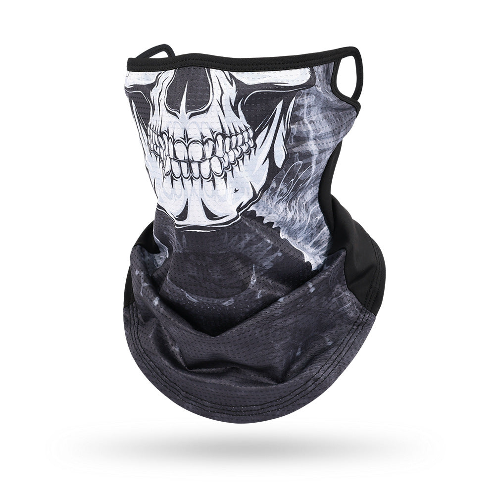 Ice Silk Mesh Ear Hanging Mask Skeleton Outdoor Cycling Mask