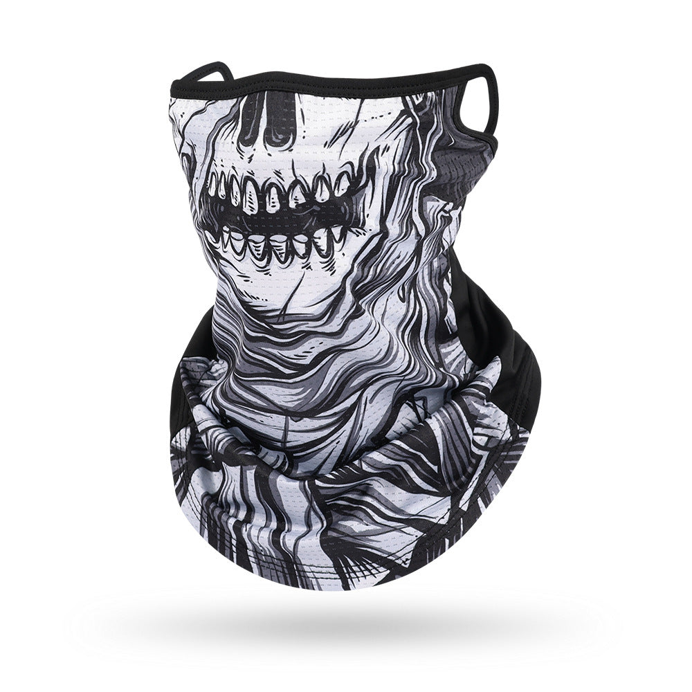 Ice Silk Mesh Ear Hanging Mask Skeleton Outdoor Cycling Mask