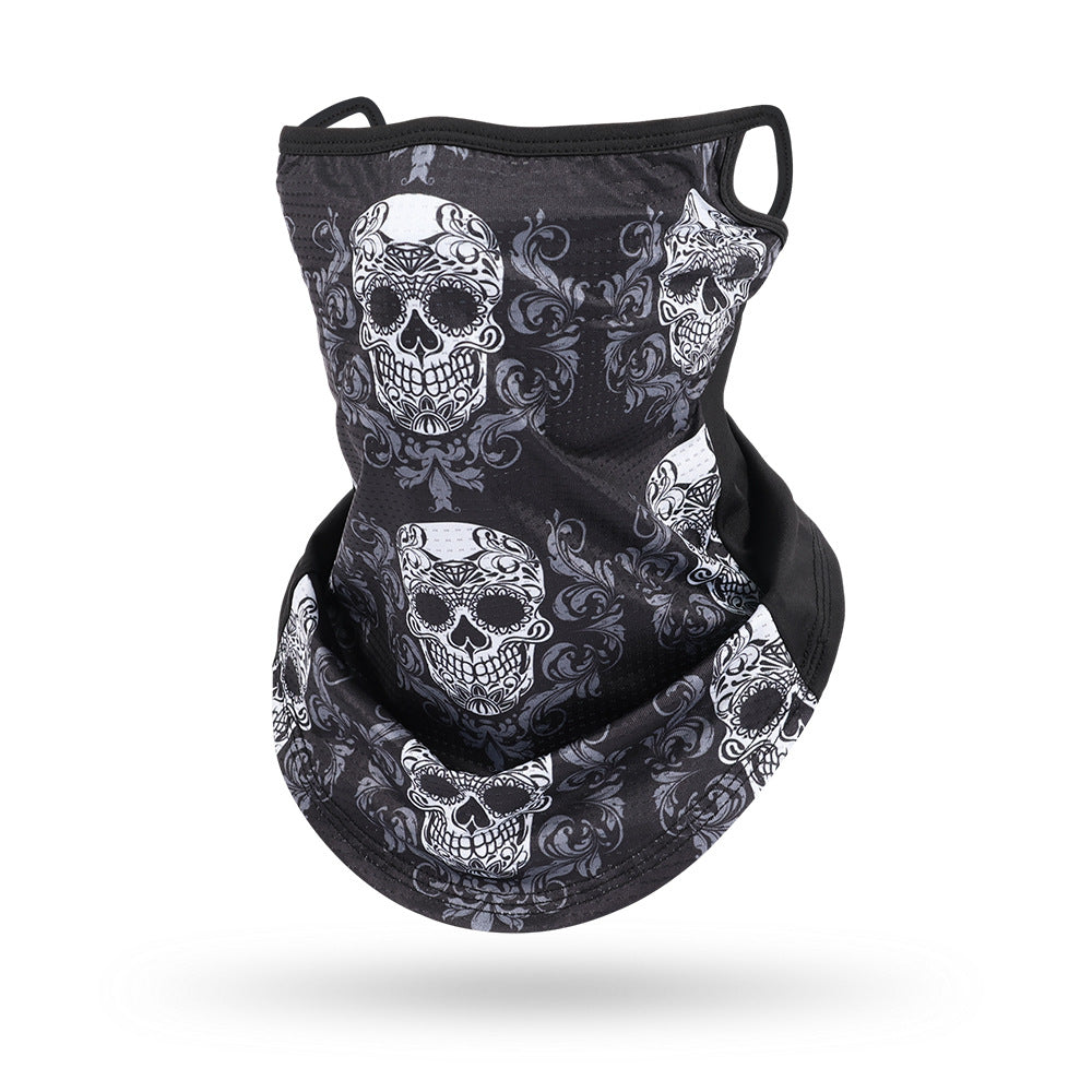 Ice Silk Mesh Ear Hanging Mask Skeleton Outdoor Cycling Mask