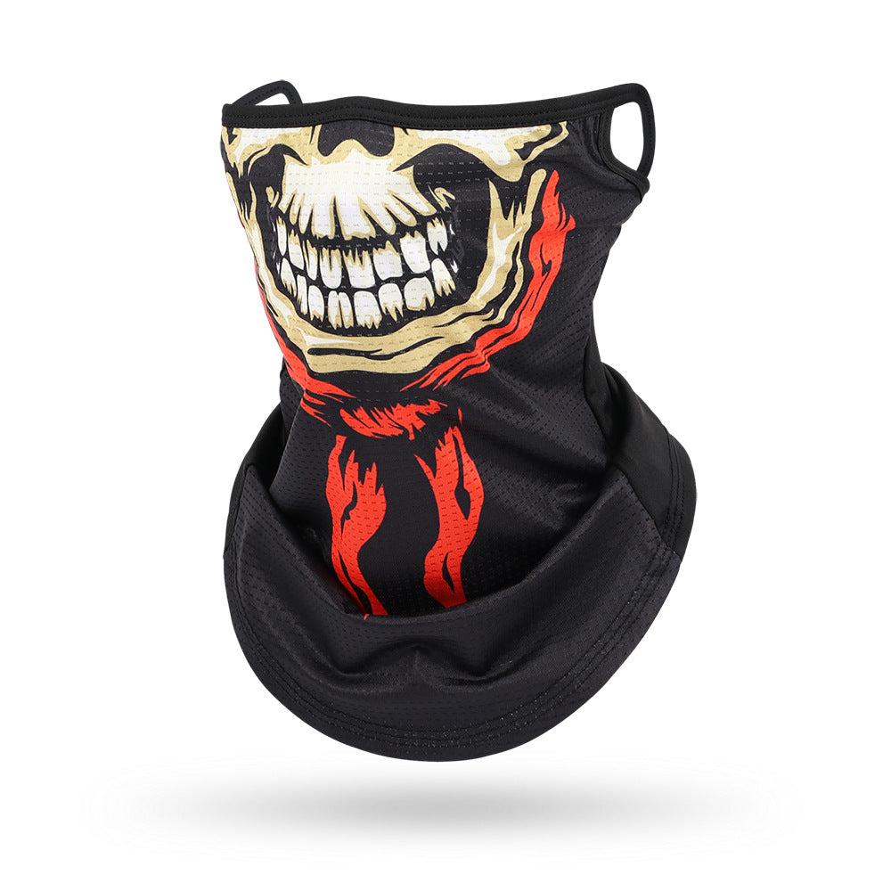 Ice Silk Mesh Ear Hanging Mask Skeleton Outdoor Cycling Mask