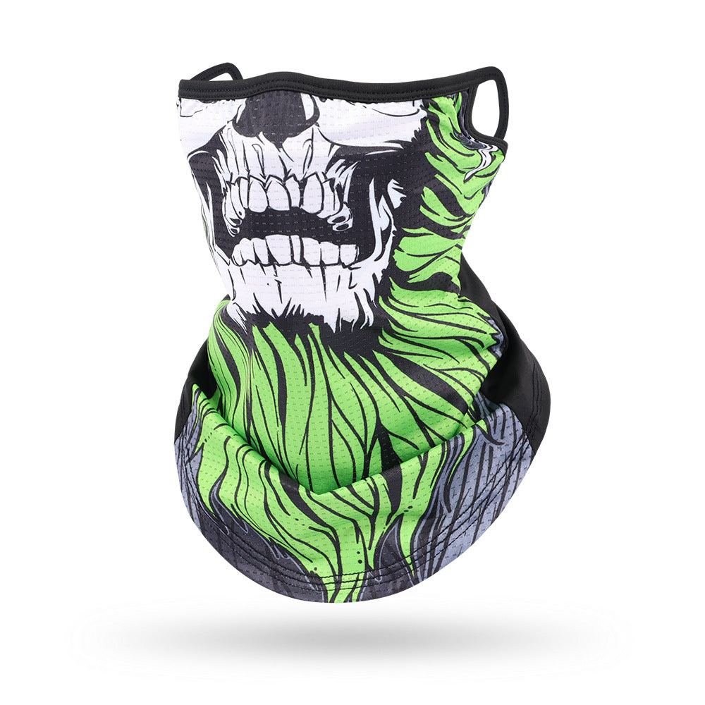 Ice Silk Mesh Ear Hanging Mask Skeleton Outdoor Cycling Mask