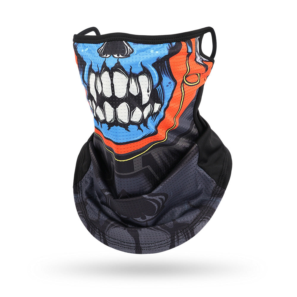 Ice Silk Mesh Ear Hanging Mask Skeleton Outdoor Cycling Mask