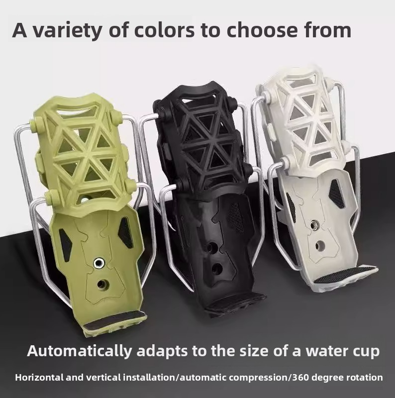 Adaptive cycling bicycle, electric bike, and motorcycle water bottle holder