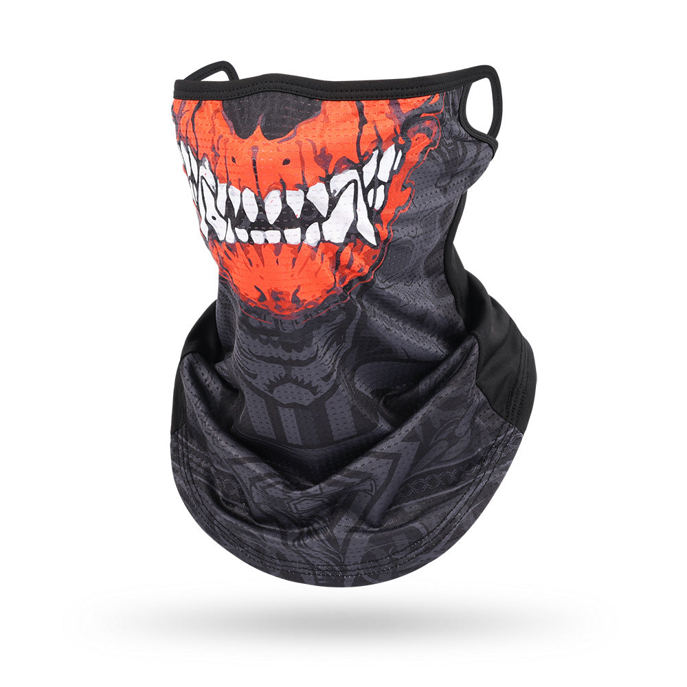 Ice Silk Mesh Ear Hanging Mask Skeleton Outdoor Cycling Mask