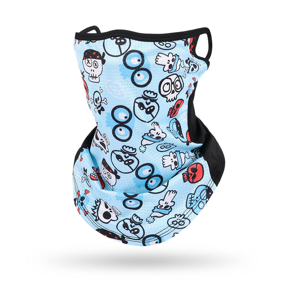 Ice Silk Mesh Ear Hanging Mask Skeleton Outdoor Cycling Mask