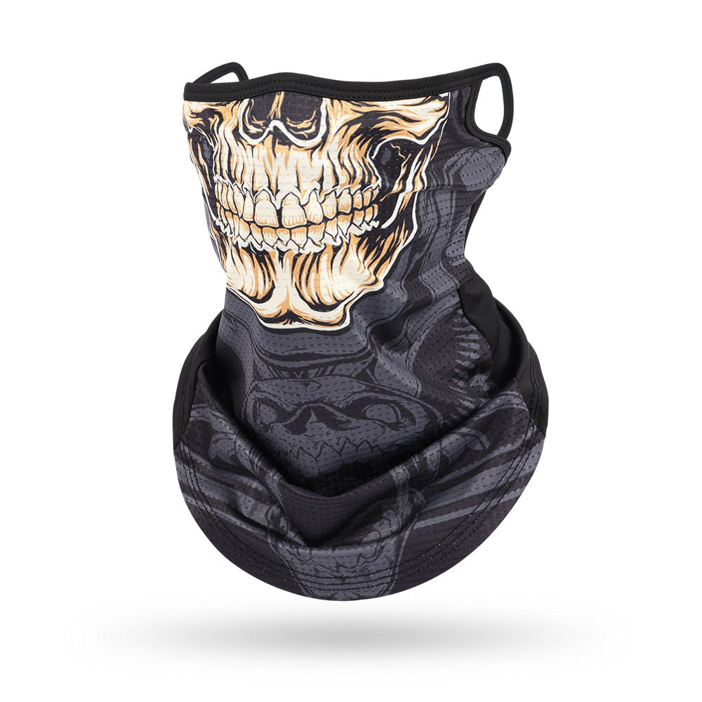 Ice Silk Mesh Ear Hanging Mask Skeleton Outdoor Cycling Mask