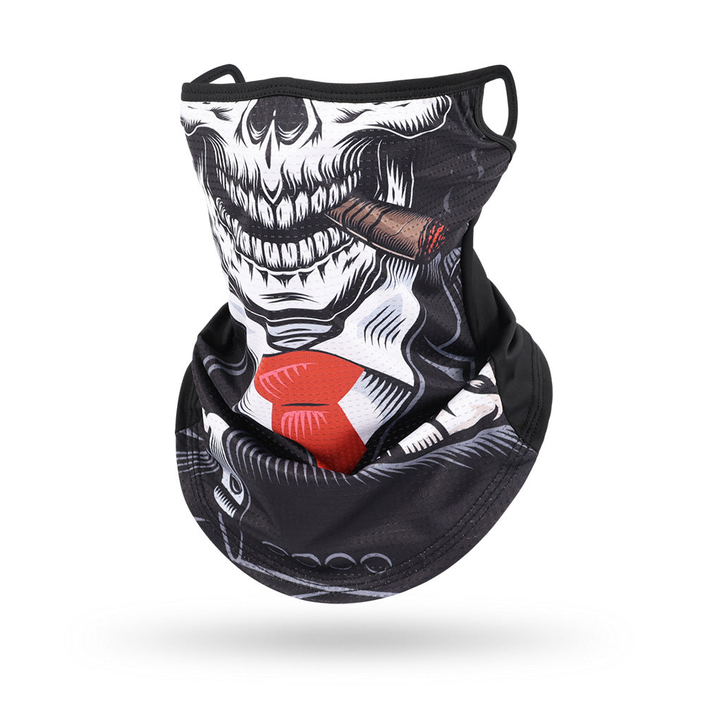 Ice Silk Mesh Ear Hanging Mask Skeleton Outdoor Cycling Mask