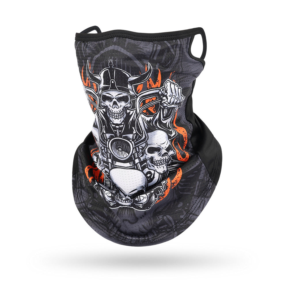 Ice Silk Mesh Ear Hanging Mask Skeleton Outdoor Cycling Mask