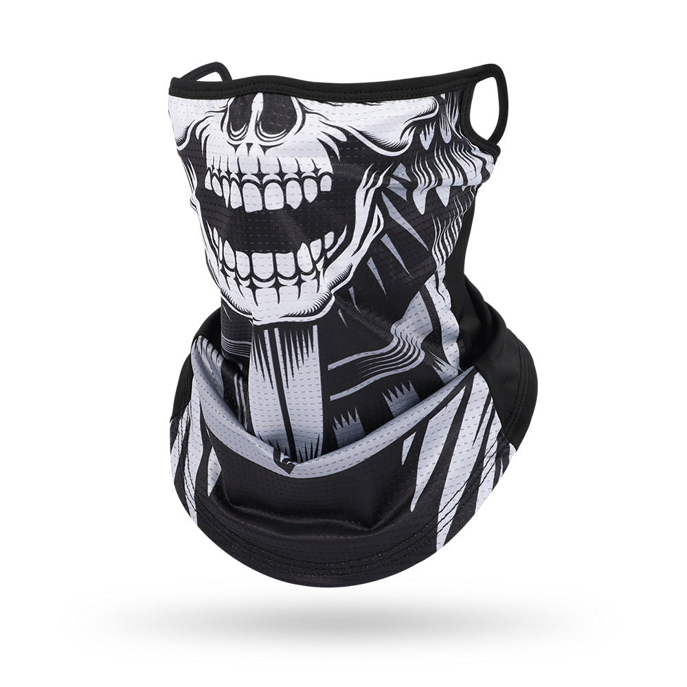 Ice Silk Mesh Ear Hanging Mask Skeleton Outdoor Cycling Mask